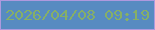 文字の大きさ：2、枠の色：ae99de、背景の色：578bc1、文字の色：86af67 無料ブログパーツのブログ時計
