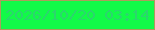 文字の大きさ：2、枠の色：ae9b5c、背景の色：12fa48、文字の色：2bd66d 無料ブログパーツのブログ時計