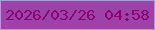 文字の大きさ：1、枠の色：ae9bd5、背景の色：9d42a9、文字の色：8c0471 無料ブログパーツのブログ時計