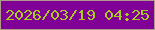 文字の大きさ：5、枠の色：ae9c89、背景の色：800097、文字の色：a9cb20 無料ブログパーツのブログ時計