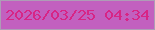 文字の大きさ：5、枠の色：ae9cb6、背景の色：c260bf、文字の色：d72586 無料ブログパーツのブログ時計