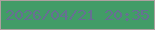 文字の大きさ：5、枠の色：aea0a0、背景の色：429c67、文字の色：676f93 無料ブログパーツのブログ時計