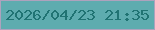 文字の大きさ：4、枠の色：aea2bd、背景の色：5eacaf、文字の色：207373 無料ブログパーツのブログ時計