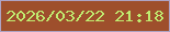 文字の大きさ：1、枠の色：aea3c4、背景の色：9e4f2c、文字の色：c0eb70 無料ブログパーツのブログ時計