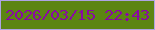 文字の大きさ：3、枠の色：aea4e5、背景の色：5c8513、文字の色：8a08a5 無料ブログパーツのブログ時計