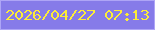 文字の大きさ：2、枠の色：aea5f6、背景の色：867be9、文字の色：fcec39 無料ブログパーツのブログ時計