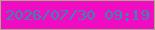文字の大きさ：1、枠の色：aea78a、背景の色：ef0cc2、文字の色：308ca7 無料ブログパーツのブログ時計