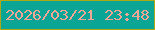 文字の大きさ：3、枠の色：aea817、背景の色：0ba596、文字の色：efa699 無料ブログパーツのブログ時計