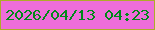 文字の大きさ：1、枠の色：aeac29、背景の色：ee6dda、文字の色：008919 無料ブログパーツのブログ時計