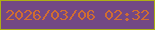 文字の大きさ：4、枠の色：aeaf14、背景の色：734884、文字の色：d06d31 無料ブログパーツのブログ時計