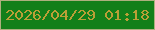 文字の大きさ：1、枠の色：aeaf7f、背景の色：137f1a、文字の色：bb9f37 無料ブログパーツのブログ時計