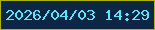 文字の大きさ：4、枠の色：aeb20d、背景の色：0d2644、文字の色：53e6fd 無料ブログパーツのブログ時計