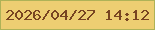文字の大きさ：2、枠の色：aeb257、背景の色：edce72、文字の色：784522 無料ブログパーツのブログ時計