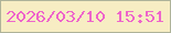 文字の大きさ：3、枠の色：aeb399、背景の色：f7edc3、文字の色：ee65cb 無料ブログパーツのブログ時計