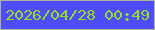 文字の大きさ：2、枠の色：aeb49b、背景の色：4e4df9、文字の色：93dd23 無料ブログパーツのブログ時計