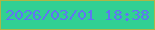 文字の大きさ：5、枠の色：aeb645、背景の色：31d093、文字の色：6173f3 無料ブログパーツのブログ時計