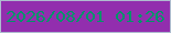 文字の大きさ：3、枠の色：aebccf、背景の色：922eae、文字の色：019568 無料ブログパーツのブログ時計