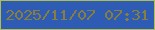 文字の大きさ：3、枠の色：aebf50、背景の色：2e5cb5、文字の色：887e3d 無料ブログパーツのブログ時計