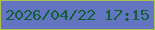 文字の大きさ：3、枠の色：aec050、背景の色：6374c0、文字の色：126033 無料ブログパーツのブログ時計