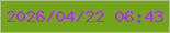 文字の大きさ：2、枠の色：aec18e、背景の色：73a51a、文字の色：ae2cf5 無料ブログパーツのブログ時計