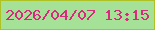文字の大きさ：1、枠の色：aec225、背景の色：a5e298、文字の色：da2a7e 無料ブログパーツのブログ時計