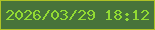 文字の大きさ：5、枠の色：aec226、背景の色：47743a、文字の色：92db33 無料ブログパーツのブログ時計