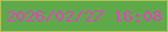 文字の大きさ：5、枠の色：aec255、背景の色：5eaa4b、文字の色：ea3fc2 無料ブログパーツのブログ時計