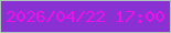 文字の大きさ：2、枠の色：aec3ba、背景の色：8931d2、文字の色：ef11e9 無料ブログパーツのブログ時計