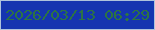 文字の大きさ：3、枠の色：aec3dc、背景の色：1535b0、文字の色：2c7344 無料ブログパーツのブログ時計