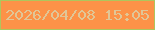文字の大きさ：1、枠の色：aec55d、背景の色：fc9248、文字の色：e1c696 無料ブログパーツのブログ時計
