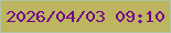 文字の大きさ：3、枠の色：aec6a2、背景の色：bdb55f、文字の色：740288 無料ブログパーツのブログ時計