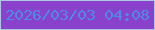 文字の大きさ：4、枠の色：aec7e0、背景の色：8a41cc、文字の色：4d8ce6 無料ブログパーツのブログ時計