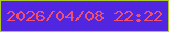 文字の大きさ：5、枠の色：aeca28、背景の色：5126e1、文字の色：f24f6b 無料ブログパーツのブログ時計