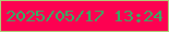 文字の大きさ：2、枠の色：aecf77、背景の色：fd0151、文字の色：2db464 無料ブログパーツのブログ時計