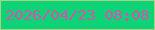 文字の大きさ：3、枠の色：aed17f、背景の色：0dd377、文字の色：d254b0 無料ブログパーツのブログ時計