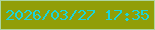 文字の大きさ：3、枠の色：aed59f、背景の色：919e07、文字の色：1ad5db 無料ブログパーツのブログ時計
