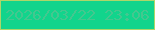 文字の大きさ：3、枠の色：aed669、背景の色：12d48c、文字の色：44c78f 無料ブログパーツのブログ時計