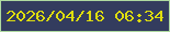文字の大きさ：3、枠の色：aedaa0、背景の色：333c5e、文字の色：dedd0e 無料ブログパーツのブログ時計