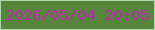 文字の大きさ：4、枠の色：aedaad、背景の色：58853c、文字の色：b92dae 無料ブログパーツのブログ時計