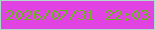 文字の大きさ：2、枠の色：aedbc8、背景の色：e043e2、文字の色：6cb71d 無料ブログパーツのブログ時計