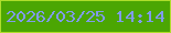 文字の大きさ：4、枠の色：aede2b、背景の色：4ba603、文字の色：809bec 無料ブログパーツのブログ時計