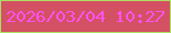 文字の大きさ：5、枠の色：aedf60、背景の色：d35163、文字の色：fd51ef 無料ブログパーツのブログ時計