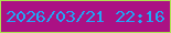 文字の大きさ：2、枠の色：aee350、背景の色：ab1184、文字の色：22a5f6 無料ブログパーツのブログ時計
