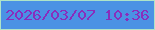 文字の大きさ：5、枠の色：aee4c8、背景の色：4b92e4、文字の色：892dbc 無料ブログパーツのブログ時計
