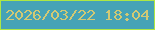 文字の大きさ：3、枠の色：aee744、背景の色：46a3b6、文字の色：d2c974 無料ブログパーツのブログ時計