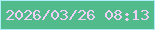 文字の大きさ：3、枠の色：aeecf8、背景の色：52bb8c、文字の色：eed0f6 無料ブログパーツのブログ時計