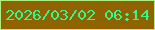 文字の大きさ：1、枠の色：aeed85、背景の色：906301、文字の色：33f88b 無料ブログパーツのブログ時計