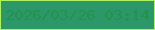 文字の大きさ：4、枠の色：aef260、背景の色：2c9769、文字の色：23924a 無料ブログパーツのブログ時計