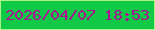 文字の大きさ：1、枠の色：aef285、背景の色：10ca47、文字の色：ad1095 無料ブログパーツのブログ時計