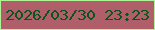 文字の大きさ：5、枠の色：aef497、背景の色：b05e69、文字の色：07561c 無料ブログパーツのブログ時計